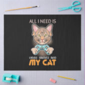 Gamer Gift | All I Need Is Video Games And My Cat Seidenpapier (Basteln)