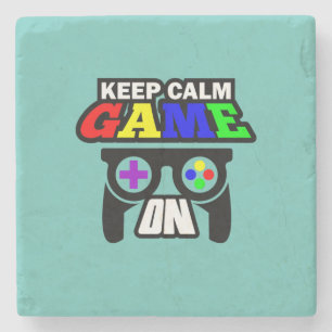 Gamer Gift Behalte Beruhiges Spiel auf Steinuntersetzer