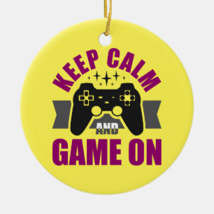 Gamer Gift Behielt Calm Games on Keramik Ornament