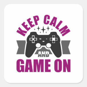 Gamer Gift Behielt Calm Games on Quadratischer Aufkleber