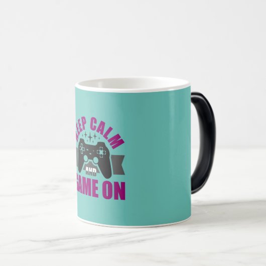 Gamer Gift Behielt Calm Games on Verwandlungstasse (VorderseiteRechts)