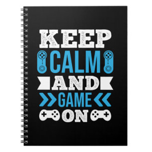 Gamer Gift Behielt Ruhe und Spiel auf Notizblock