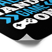 Gamer Gift Behielt Ruhe und Spiel auf Poster (Ecke)