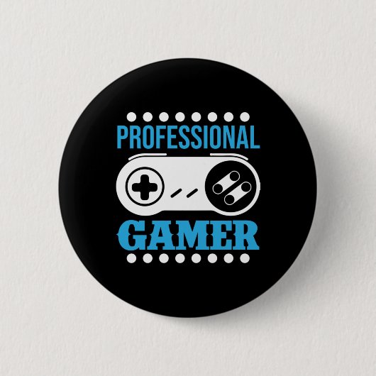 Gamer Gift Beruflich Gamer Button (Vorderseite)