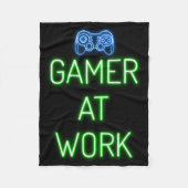 Gamer Gift | Gamer At Work Fleecedecke (Vorderseite)