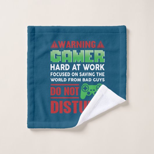 Gamer Gift Gamer Hard Work Waschlappen (Waschlappen)