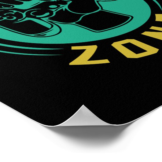 Gamer Gift Gaming Zone Poster (Ecke)