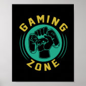 Gamer Gift Gaming Zone Poster (Vorne)