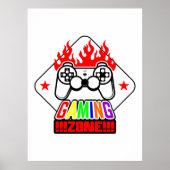 Gamer Gift Gaming Zone Poster (Vorne)