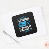 Gamer Gift Gaming Zone Quadratischer Aufkleber (Umschlag)