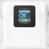 Gamer Gift Gaming Zone Quadratischer Aufkleber (Tasche)