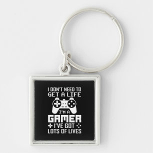 Gamer Gift Ich bin ein Gamer habe viele Leben Got Schlüsselanhänger