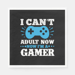 Gamer Gift Jetzt bin ich Gamer Serviette