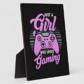 Gamer Gift Just A Girl Who Loves Gaming Fotoplatte (Seite)
