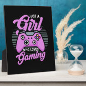 Gamer Gift Just A Girl Who Loves Gaming Fotoplatte (Seite)