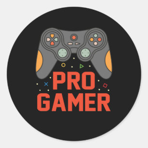 Gamer Gift Pro Gamer Runder Aufkleber