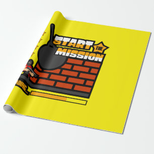 Gamer Gift Start der Mission Geschenkpapier