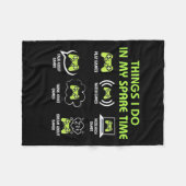 Gamer Gift | Things Gamer Do In My Spare Time Fleecedecke (Vorderseite (Horizontal))
