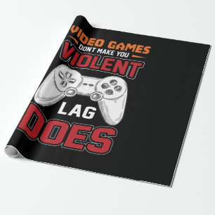Gamer Gift Video Games Lag macht Geschenkpapier