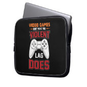 Gamer Gift Video Games Lag macht Laptopschutzhülle (Vorderseite Links)