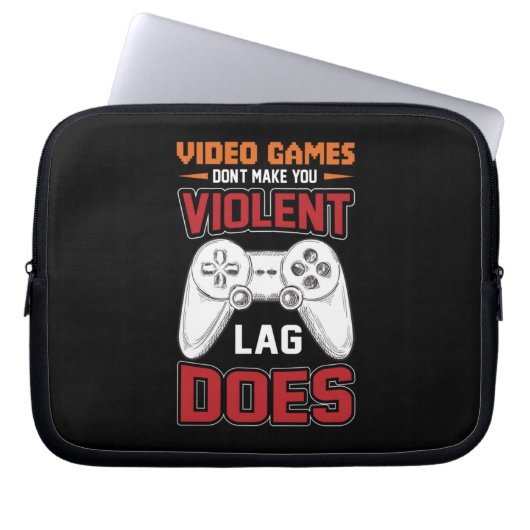 Gamer Gift Video Games Lag macht Laptopschutzhülle (Vorderseite)