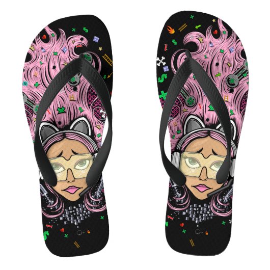 Gamer Girl Badesandalen (Fußbett)