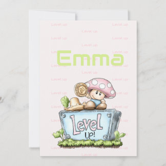 Gamer Girl Benutzerdefinierter Name Einladung
