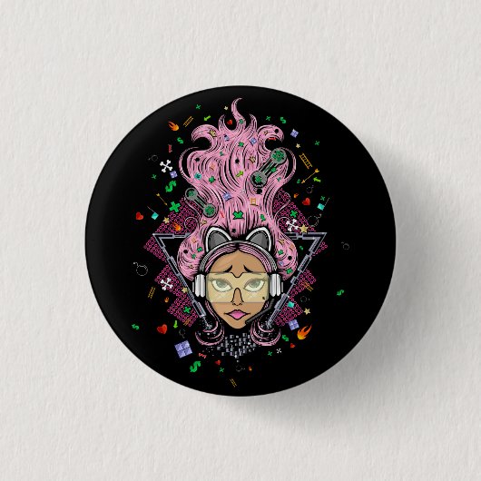 Gamer Girl Button (Vorderseite)
