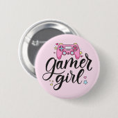 Gamer Girl Button (Vorne & Hinten)