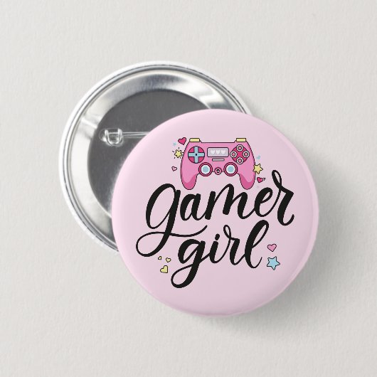 Gamer Girl Button (Vorne & Hinten)