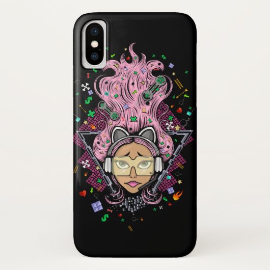 Gamer Girl Case-Mate iPhone Hülle (Rückseite)