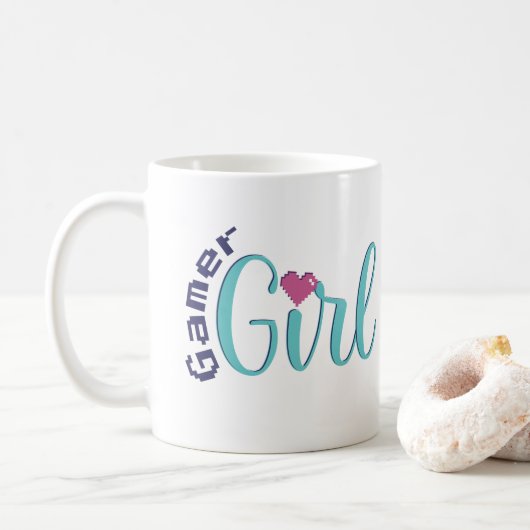Gamer Girl Coffee Mug - Cute Gaming Gift Kaffeetasse (Mit Donut)