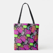 Gamer Girl Controller Paint Colorful Fun Tasche (Rückseite)