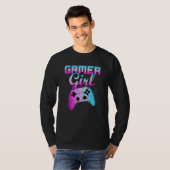 Gamer Girl Cooles Videospiel Controller Retro T-Shirt (Vorne ganz)