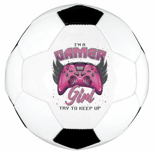 Gamer Girl Design Fußball (Vorderseite)