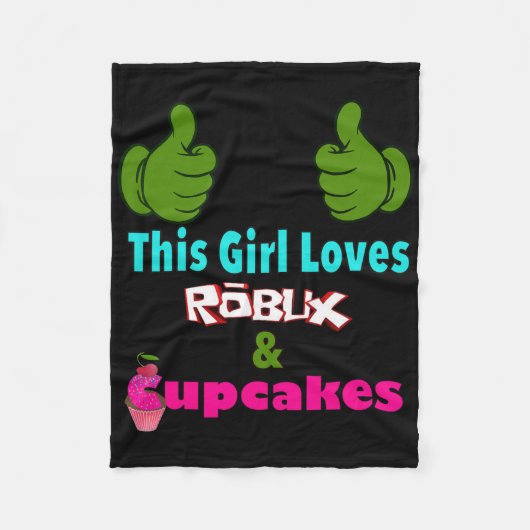 Gamer Girl Design Saying This Girl Loves Robux And Fleecedecke (Vorderseite)