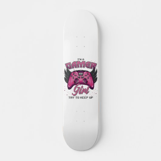 Gamer Girl Design Skateboard (Vorne)