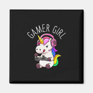 Gamer Girl Einhorn Gaming Süßes Videospiel-Geschen Magnet