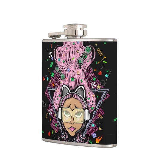 Gamer Girl Flachmann (Links)