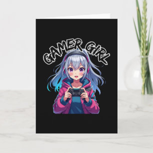 Gamer Girl Gaming Anime Süße Videospiel Frauen Mäd Karte