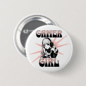 Gamer Girl | Gaming Button (Vorne & Hinten)