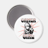 Gamer Girl | Gaming Magnet (Vorderseite/Rückseite)