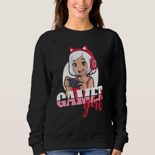 Gamer Girl Gaming Sweatshirt (Vorderseite)