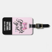 Gamer Girl Gepäckanhänger (Vorderseite horizontal)