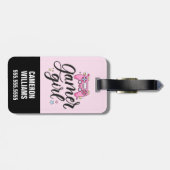 Gamer Girl Gepäckanhänger (Rückseite horizontal)