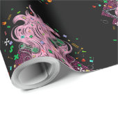 Gamer Girl Geschenkpapier (Rolleneckpunkt)