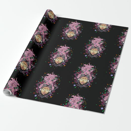Gamer Girl Geschenkpapier (Ungerollt)