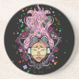 Gamer Girl Getränkeuntersetzer