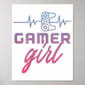 Gamer Girl Heartbeat Poster (Vorne)