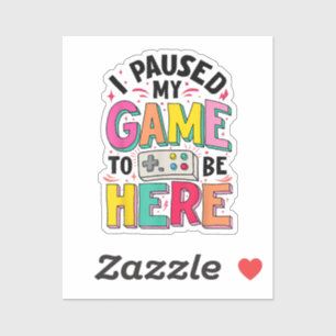 Gamer Girl Ich hielt mein Spiel an, um hier lustig Aufkleber